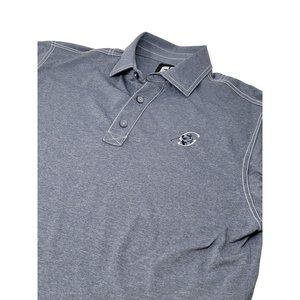 FootJoy Heathered Golf Polo Shirt Blue Size Small Moisture‎ Wicking Polyester